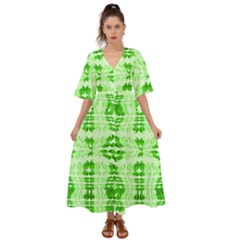 Digital Illusion Kimono Sleeve Boho Dress by Sparkle
