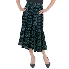 Digital Triangles Midi Mermaid Skirt by Sparkle