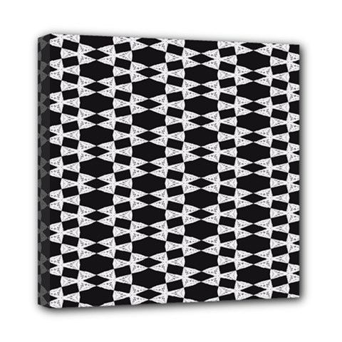 Black And White Triangles Mini Canvas 8  X 8  (stretched) by Sparkle