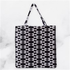 Black And White Triangles Grocery Tote Bag by Sparkle