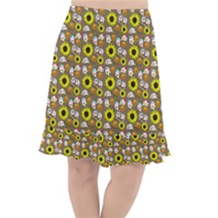 Hawaii Ghost Beige Fishtail Chiffon Skirt by snowwhitegirl