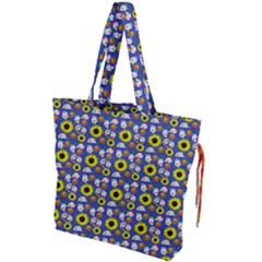 Hawaii Ghost Blue Drawstring Tote Bag by snowwhitegirl