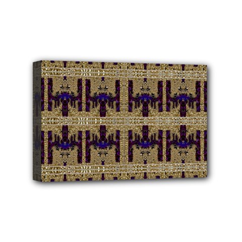 Rainbow Pearls Decorative Mini Canvas 6  X 4  (stretched) by pepitasart