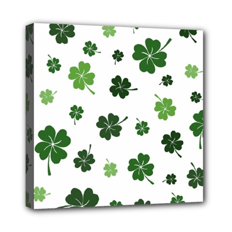 St Patricks Day Pattern Mini Canvas 8  X 8  (stretched) by Valentinaart