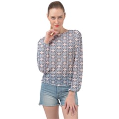 Digital Stars Banded Bottom Chiffon Top by Sparkle