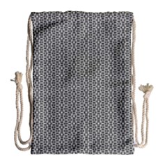 Black And White Triangles Drawstring Bag (large) by Sparkle