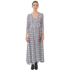 Digital Stars Button Up Boho Maxi Dress by Sparkle