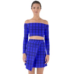 Digital Illusion Off Shoulder Top With Skirt Set by Sparkle