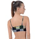 Digital Checkboard Knot Up Bikini Top View2