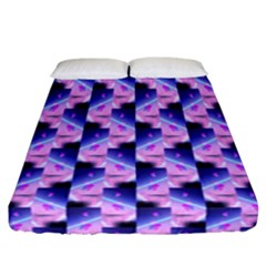 Digital Waves Fitted Sheet (california King Size) by Sparkle