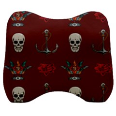 Tattoo Old School Background Pattern Velour Head Support Cushion by Wegoenart