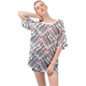 Abstract Colorful Pattern Background Oversized Chiffon Top View1