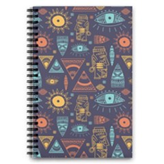 Trendy African Maya Seamless Pattern With Doodle Hand Drawn Ancient Objects 5 5  X 8 5  Notebook by Wegoenart