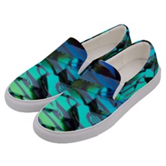 Digital Abstract Men s Canvas Slip Ons by Sparkle