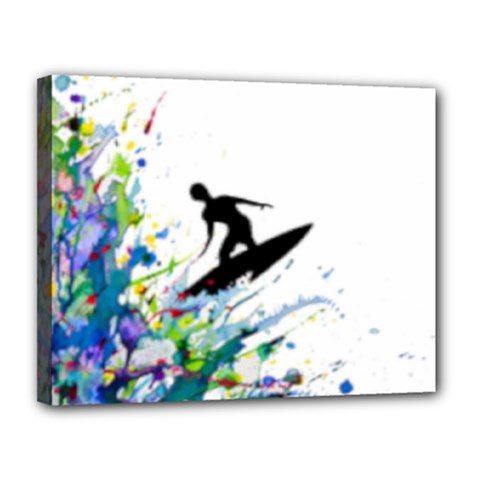 Nature Surfing Canvas 14  X 11  (stretched) by Sparkle