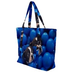 Cute Balls Puppy Zip Up Canvas Bag by Sparkle