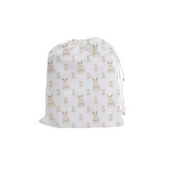 Happy Easter Motif Print Pattern Drawstring Pouch (medium) by dflcprintsclothing