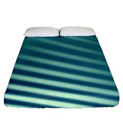 Blue Strips Fitted Sheet (california King Size) by Sparkle