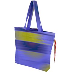 Blue Strips Drawstring Tote Bag by Sparkle