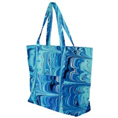 Blue Waves Zip Up Canvas Bag by Sparkle