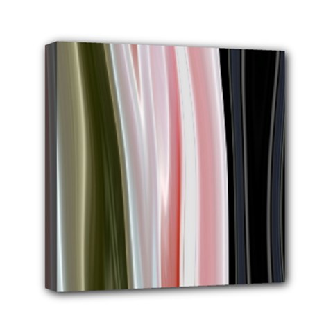 Satin Strips Mini Canvas 6  X 6  (stretched) by Sparkle