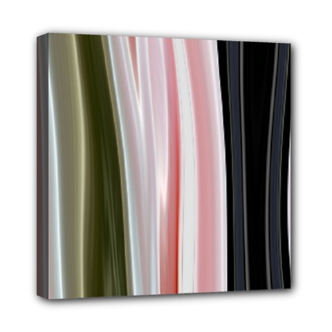 Satin Strips Mini Canvas 8  X 8  (stretched) by Sparkle