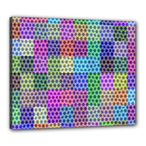 Blocks Stars Canvas 24  X 20  (stretched) by Sparkle