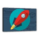 Rocket With Science Related Icons Image Canvas 18  x 12  (Stretched) View1