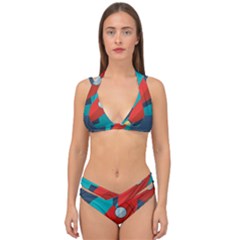 Rocket With Science Related Icons Image Double Strap Halter Bikini Set by Vaneshart