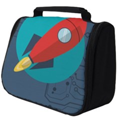 Rocket With Science Related Icons Image Full Print Travel Pouch (big) by Vaneshart