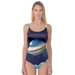 Ufo Alien Spaceship Galaxy Camisole Leotard  by Vaneshart