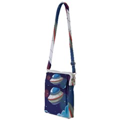 Ufo Alien Spaceship Galaxy Multi Function Travel Bag by Vaneshart