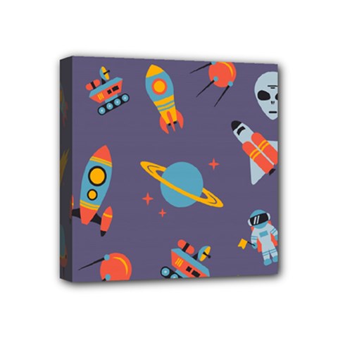 Space Seamless Pattern Mini Canvas 4  X 4  (stretched) by Vaneshart