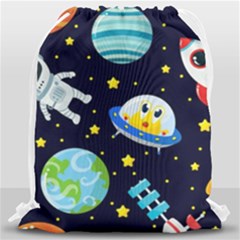 Space Seamless Pattern Drawstring Bag (large) by Vaneshart