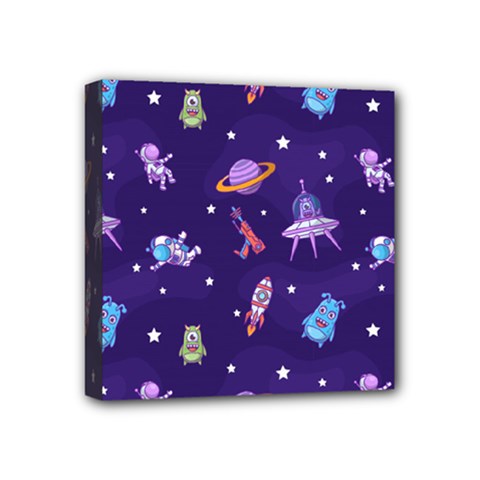 Space Seamless Pattern Mini Canvas 4  X 4  (stretched) by Vaneshart