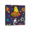 Vector Flat Space Design Background With Text Mini Canvas 4  x 4  (Stretched) View1