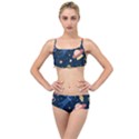 Seamless Pattern With Funny Aliens Cat Galaxy Layered Top Bikini Set View1