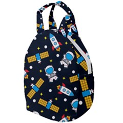 Seamless Adventure Space Vector Pattern Background Travel Backpacks by Vaneshart