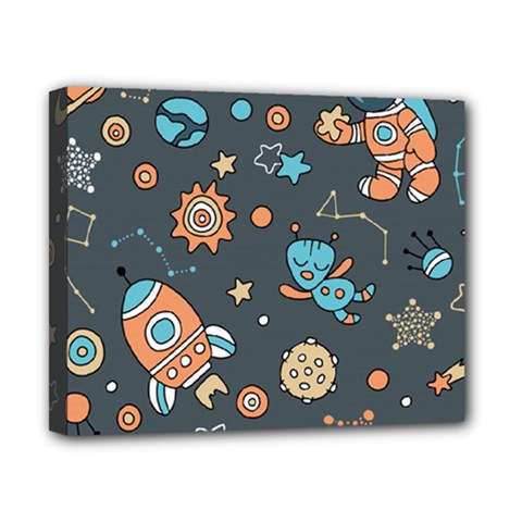 Space Seamless Pattern Canvas 10  X 8  (stretched) by Vaneshart
