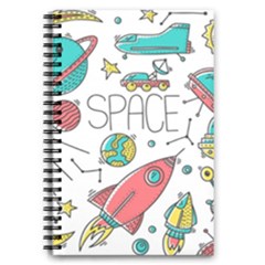 Space Cosmos Seamless Pattern Seamless Pattern Doodle Style 5 5  X 8 5  Notebook by Vaneshart