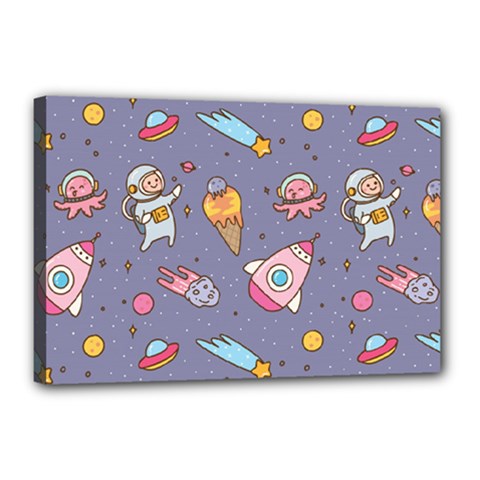 Outer Space Seamless Background Canvas 18  X 12  (stretched) by Vaneshart