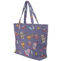 Outer Space Seamless Background Zip Up Canvas Bag View1