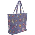 Outer Space Seamless Background Zip Up Canvas Bag View2