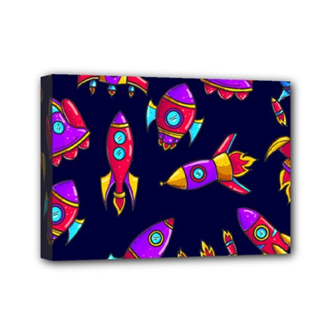 Space Patterns Mini Canvas 7  X 5  (stretched) by Vaneshart