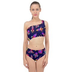Space Patterns Spliced Up Two Piece Swimsuit by Vaneshart