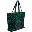 Guitars Musical Notes Seamless Carnival Pattern Zip Up Canvas Bag View2