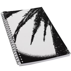 Black And White Tropical Moonscape Illustration 5 5  X 8 5  Notebook by dflcprintsclothing