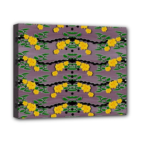 Plumeria And Frangipani Temple Flowers Ornate Canvas 10  X 8  (stretched) by pepitasart