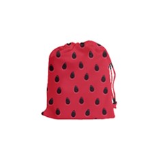 Seamless Watermelon Surface Texture Drawstring Pouch (small) by Vaneshart