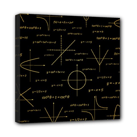 Abstract Math Pattern Mini Canvas 8  X 8  (stretched) by Vaneshart